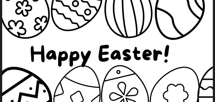 happy easter coloring pages
