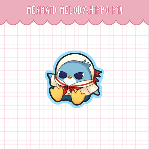 Hippo pin and keychain || PREORDERS - Nekopinku 's Ko-fi Shop - Ko-fi ️ ...