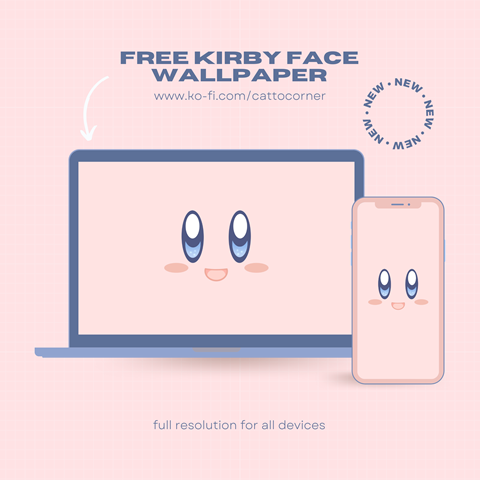 iPhone Wallpaper - Kirby💖☁️✨ - pocketpuff's Ko-fi Shop