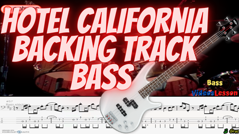 hotel california bass backing track