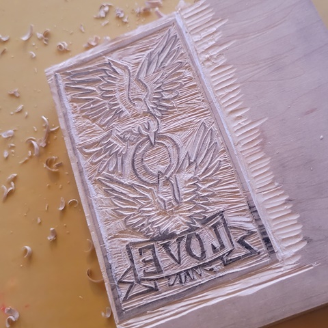 Love Card Carving Finished