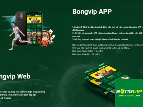 Hướng dẫn tải app Bongvip dành cho hệ điều hành An