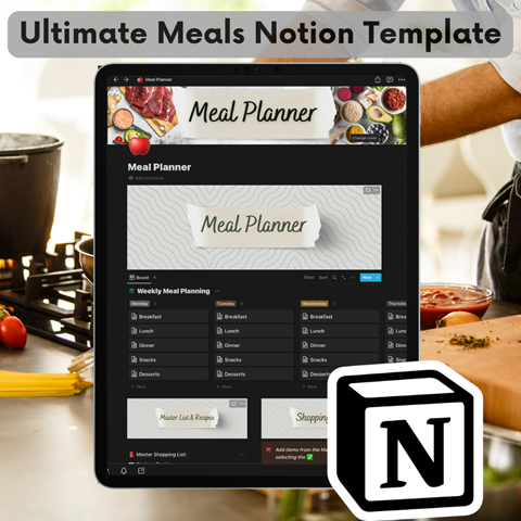 NEW | Ultimate Meal Tracker Bundle | Notion Bundle