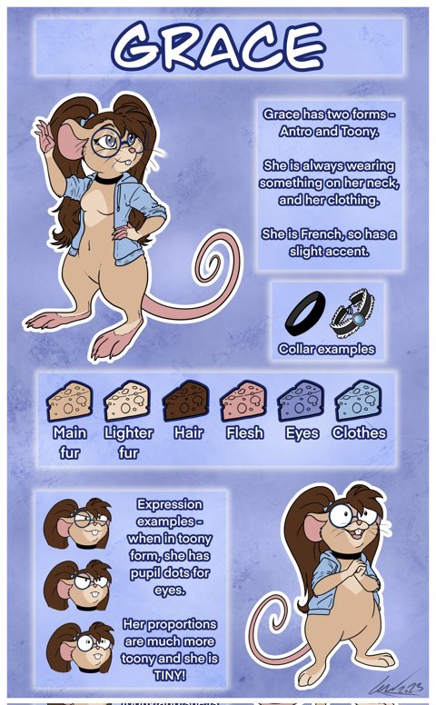 Grace the mouse Reference sheet 