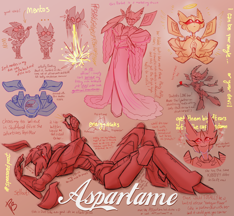 Commission - Aspartame doodle page