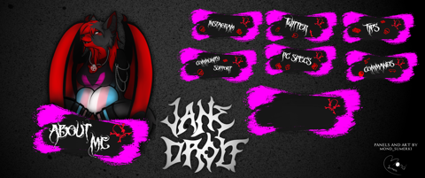 Logo, panels and banner for jane