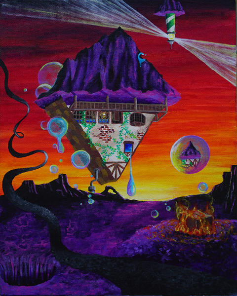 "Purple Town" Original art piece 