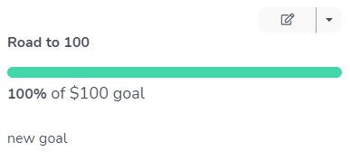 $100 Goal reached!