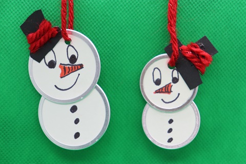 Simple Snow People Ornaments Tutorial