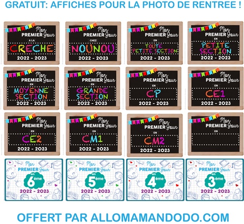 AFFICHES RENTREE SCOLAIRE