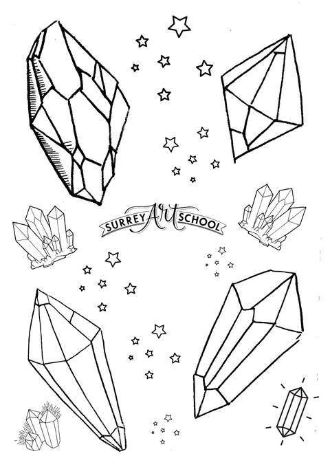 Template for my Crystal Painting tutorial!