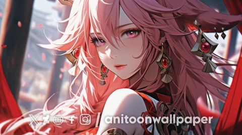 Yae miko 8K wallpaper DW-2 - Anitoon Wallpaper's Ko-fi Shop - Ko-fi ️ ...