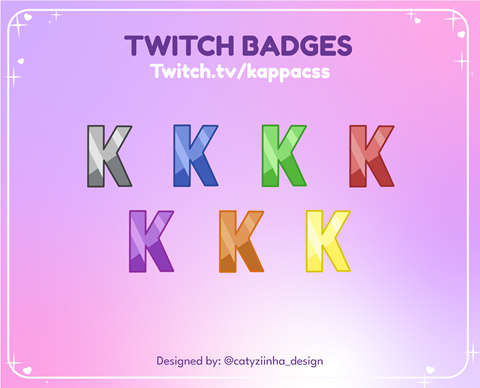 7 Twitch badges for twitch.tv/kappacss