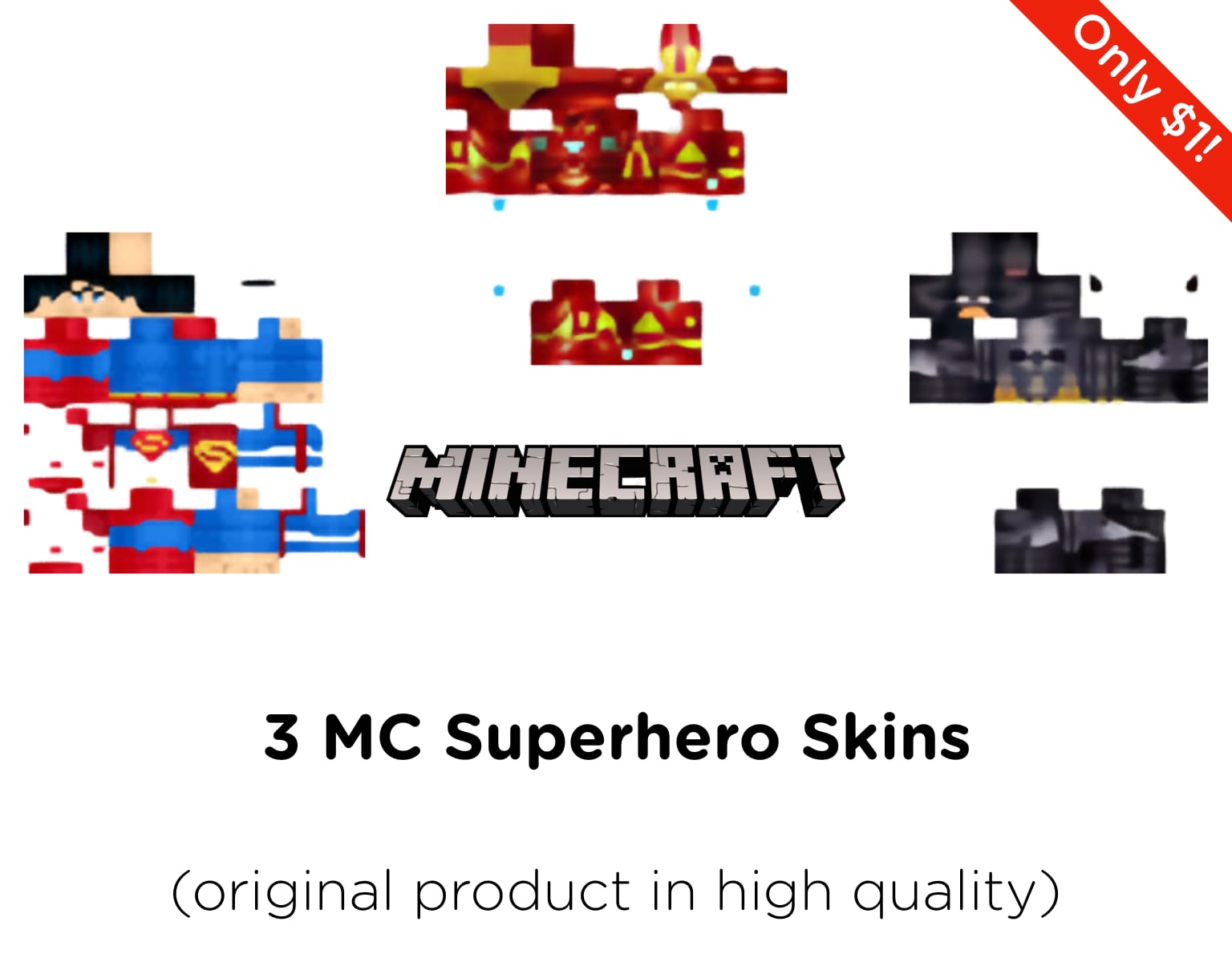 Ironman + Batman + Superman Minecraft Skins - yymasood's Ko-fi Shop - Ko-fi  ❤️ Where creators get support from fans through donations, memberships,  shop sales and more! The original 'Buy Me a Coffee' Page.