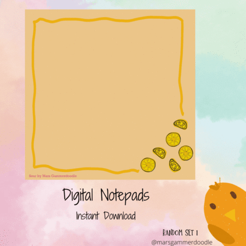 Set 1: Random Digital Notepads - marsgammerdoodle's Ko-fi Shop - Ko-fi ...