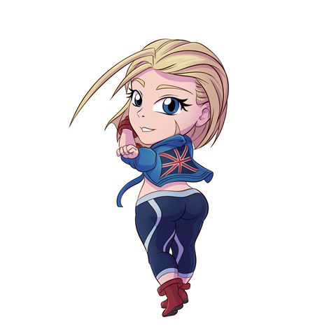 Cute Chibi Cammy SF6 T-Shirt - Video Games Lover - Sticker