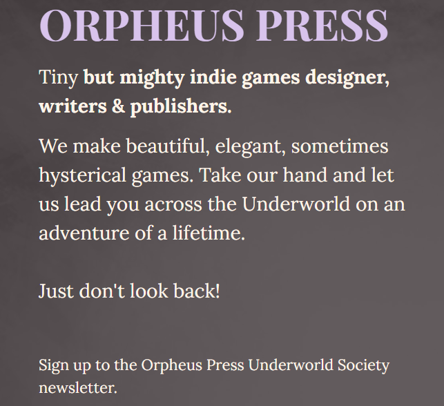 The Underworld Society newsletter!