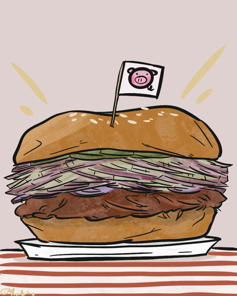 Bbq pork sandwich commission