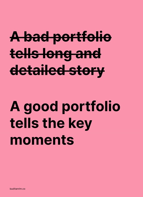 A3 Poster - Principles of good portfolio design
