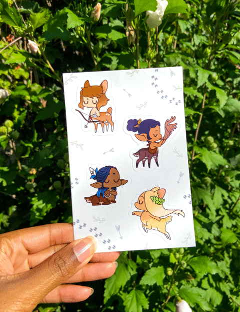 Deer Girl Sticker Sheets are Back! Now w/ Gloss!