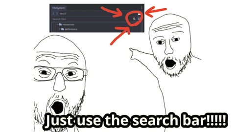 "Just use the search bar!!"