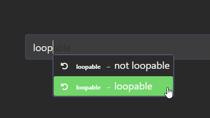 Loopable filter available