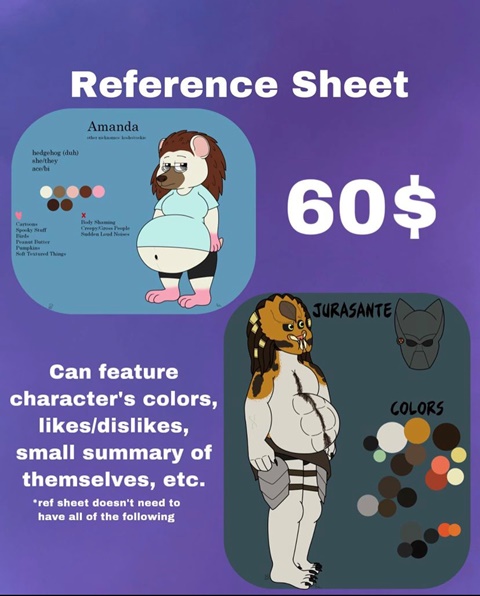 Reference Sheet prices
