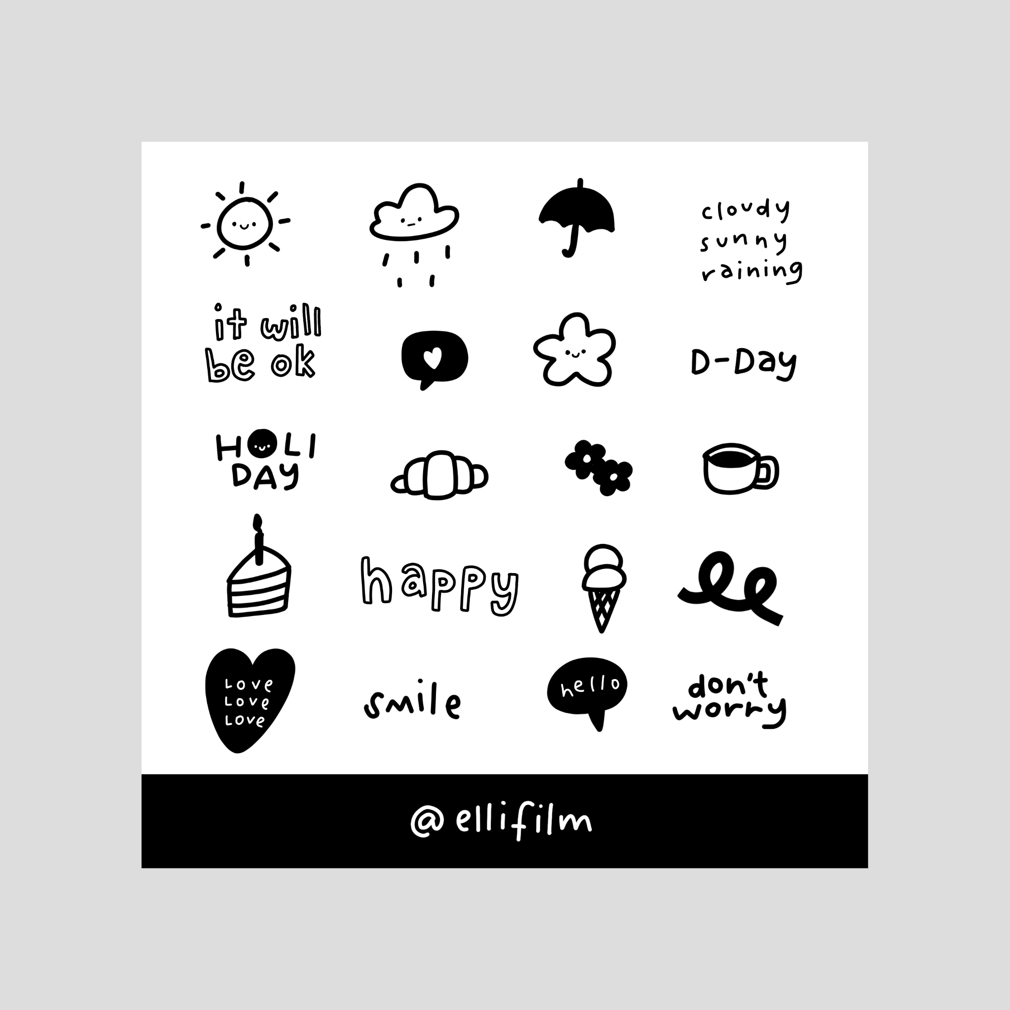 FREE Digital sticker sheet by elli