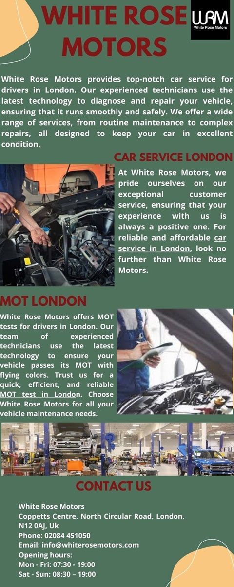 Book Car Service London with White Rose Motors