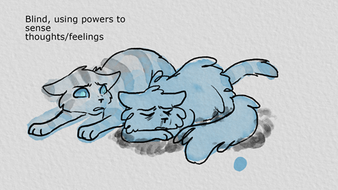 early concepts for jayfeather using powers