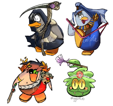 Club Penguin Hello Sticker for iOS & Android