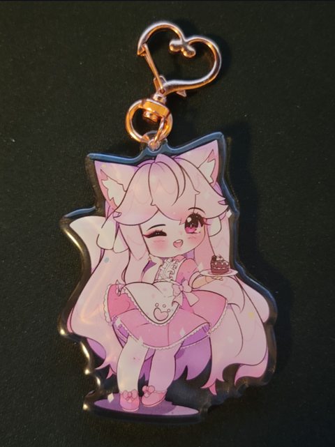 Vixxie serving cake keychain! - Sakura Vixxie 's Ko-fi Shop - Ko-fi ️ ...