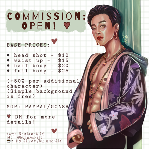 COMMISSION IS OPEN!!