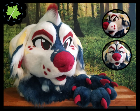 Bleuliner Fursuit Head with Paws