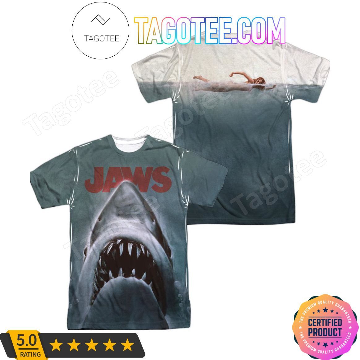 Jaws Poster 3D Shirts