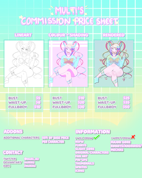 Commission Price Info Sheet!