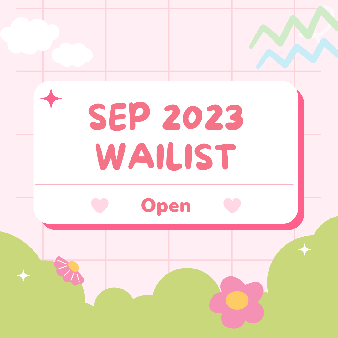 SEPTEMBER 2023 WAITLIST - OPEN