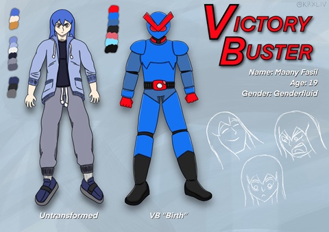Character Reference Sheet - Victory Buster