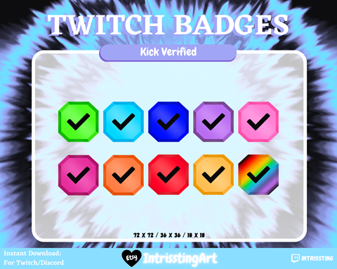 Create professional twitch badges by Icyk1d