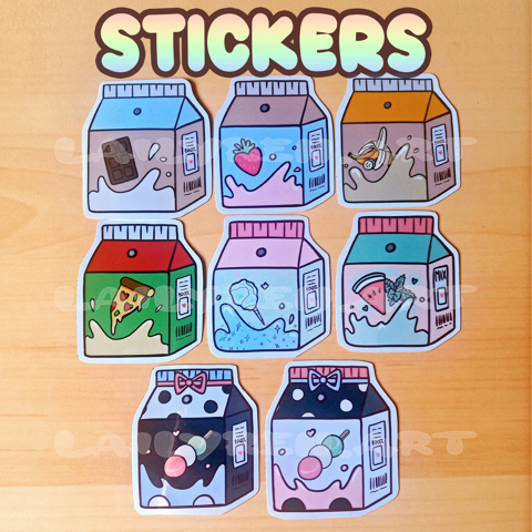 [Random] Milk boxes with fun flavors [stickers] ｡ﾟ( ^∀^)ﾟ｡ - Lailyren's ...