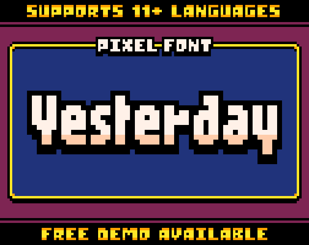 Pixel Font - Yesterday