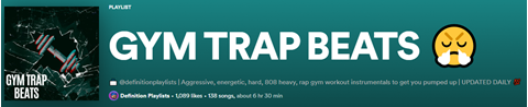 Over 1,000 followers on Gym Trap Beats!