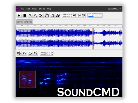 Main view of Sound CMD Audio Editor