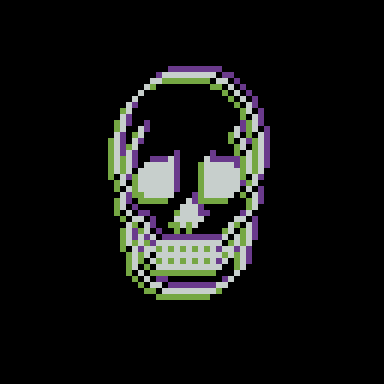 Skull just in pixels