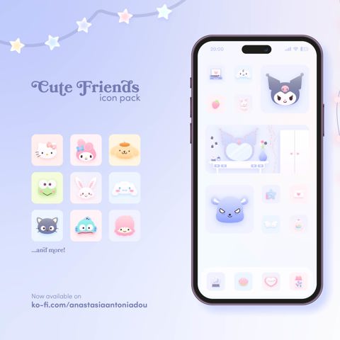 Cute Friends Icon Pack Available Now!