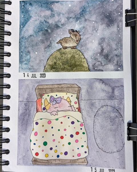 Day 14: Goat. | Day 15: Spots.