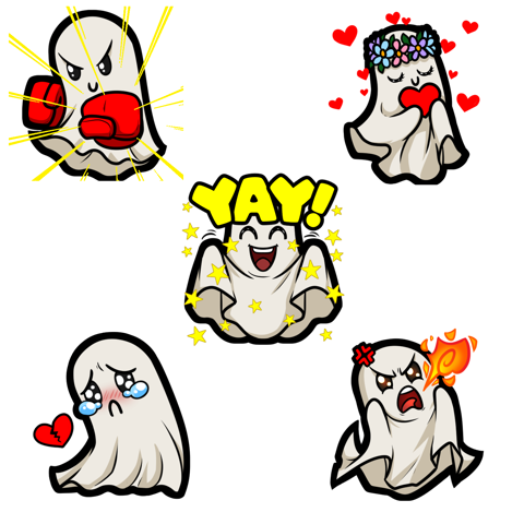 Commission: GhostlyGents Emote Set
