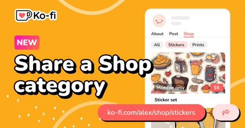 New: Share a Shop category
