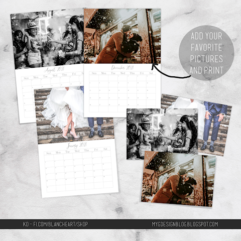 Printable Photo Calendar 2021, Photo Calendar 2021, Custom Calendar ...