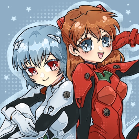 Rei and asuka 🩵🧡 